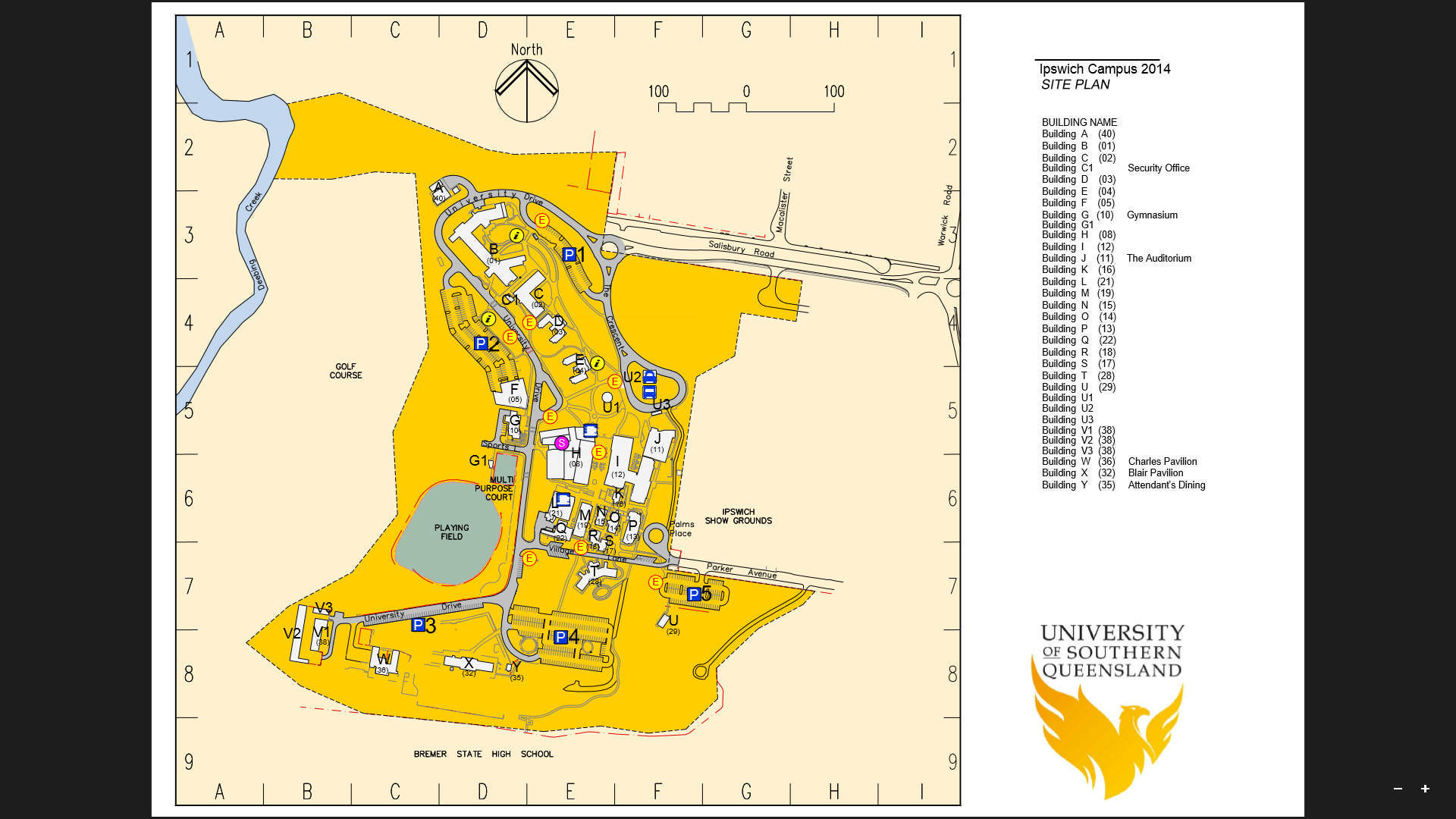Parking map ipswich 100